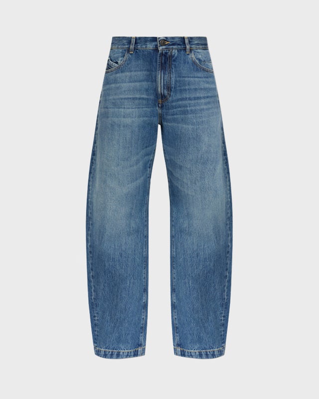 The Attico Jeans Back Buckle Strap Washed Blue 26