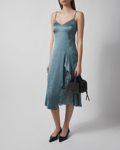 Dress Satin Slip Sage 2