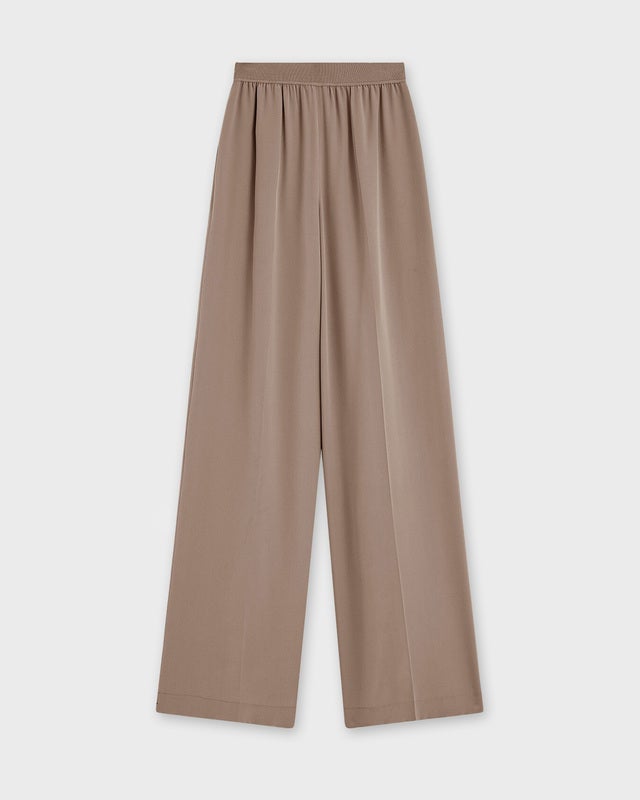 JOSEPH Trousers Hulin Crepe de Soie Silk Beige/brun FR 44 (EUR 42)