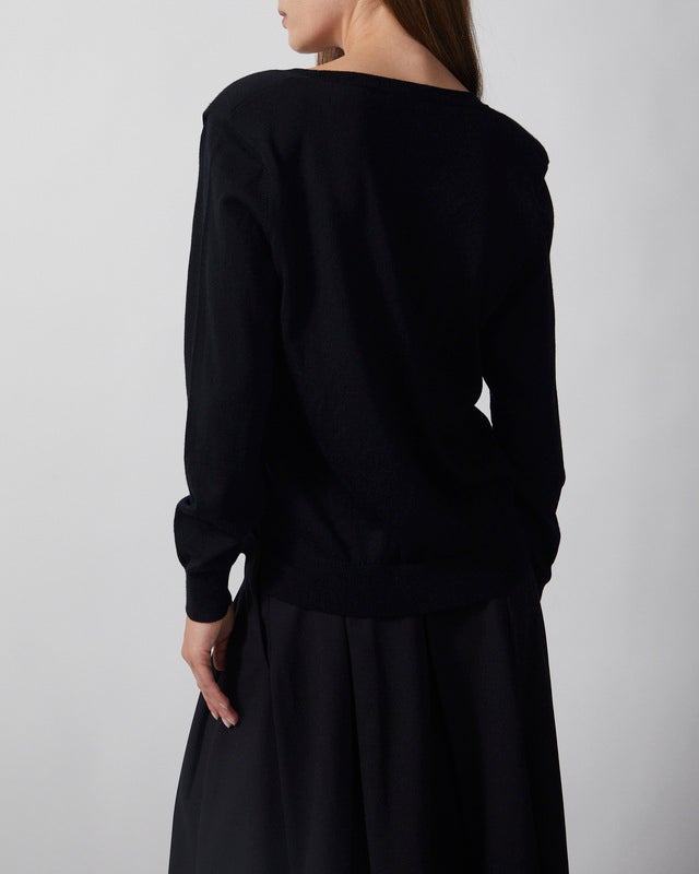 Wakakuu Icons Sweater Angler Merino Wool V-Neck Black XL