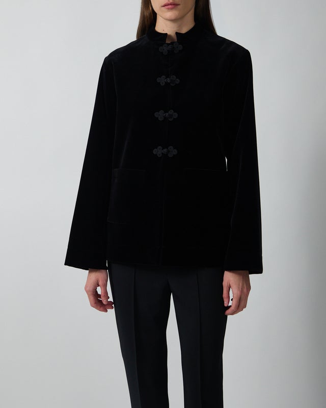 RÓHE Jacket Pankou Closure Velvet Black 40