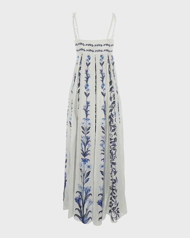 FARM Rio Dress Flowers Arch Maxi Offwhite S