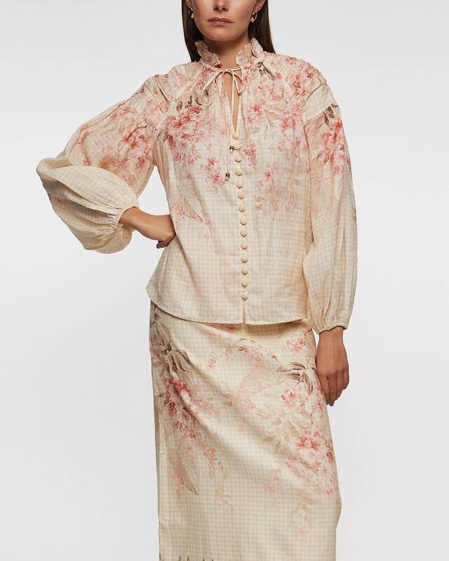 Zimmermann Blouse Illuminate Billow Multicolor 3 (L-XL)