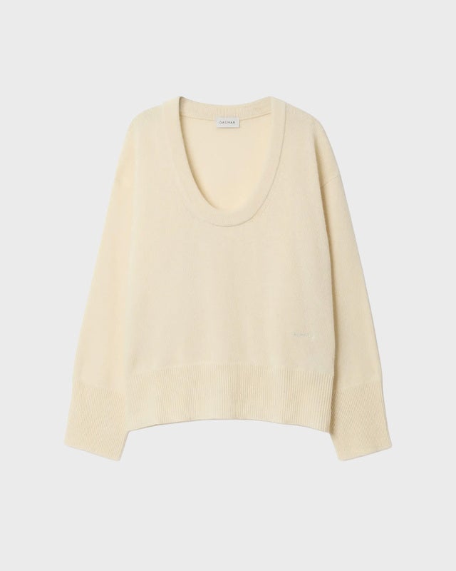 Dagmar Sweater Soft Wool Scoop Knit Cream S