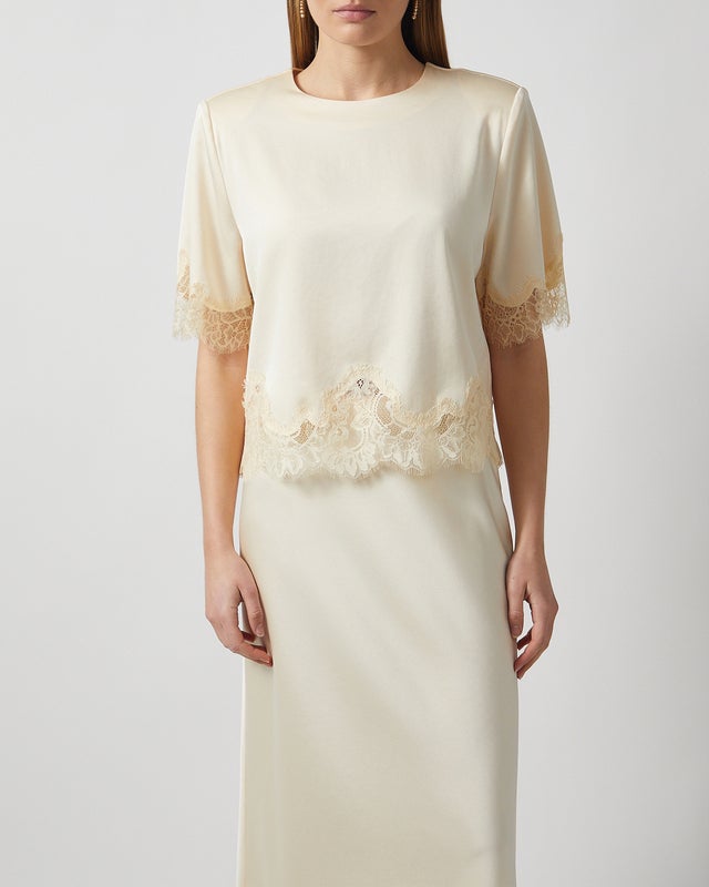 Wakakuu Icons Top Canary Lace Light yellow XS