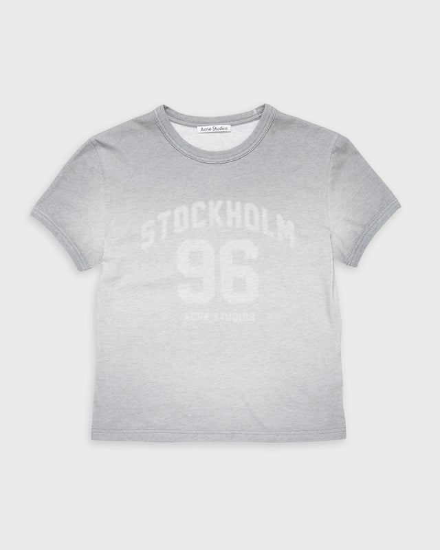 Acne Studios T-Shirt Logo Washed Stockholm 96  Grey M