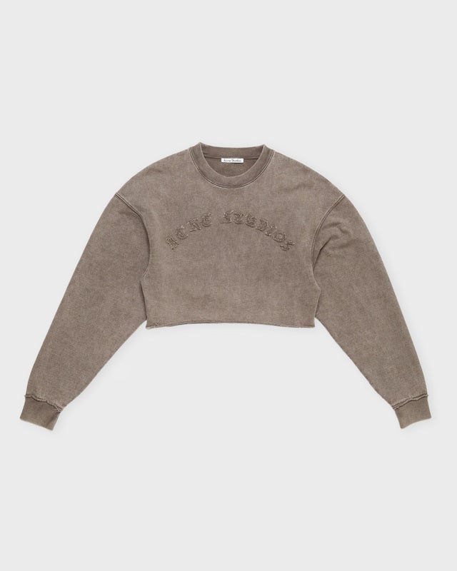 Acne Studios Tröja Sweatshirt Logo Cropped Taupe XS