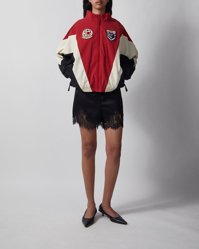 Found Jacket Pine and Rose Track Unisex Red/cream S