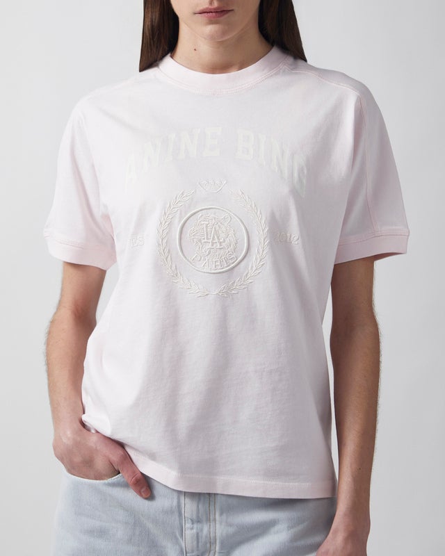 Anine Bing T-Shirt Jaylin Collegiate Light pink S