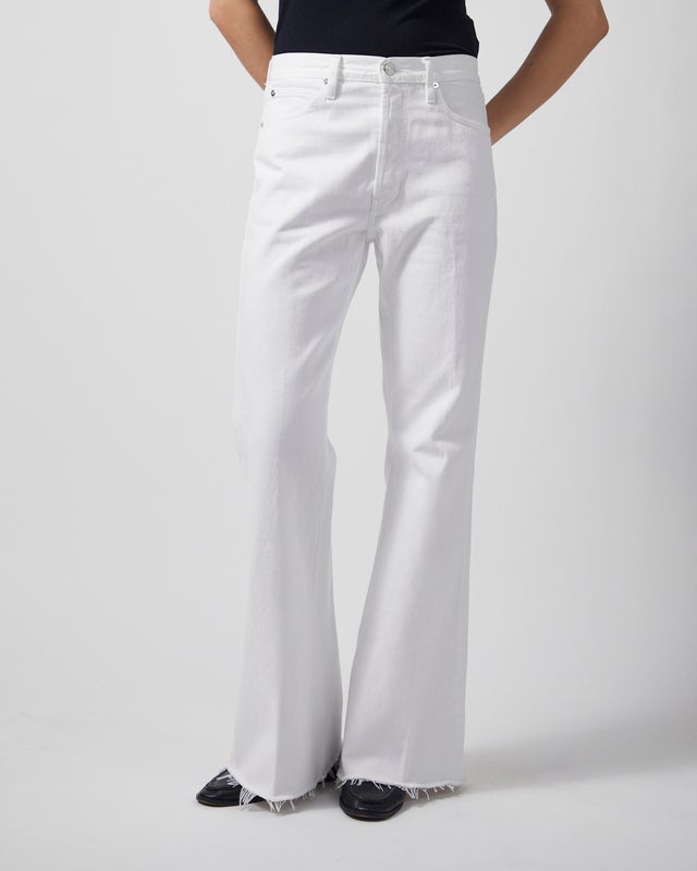 Frame Jeans The Lax Raw Fray White 30