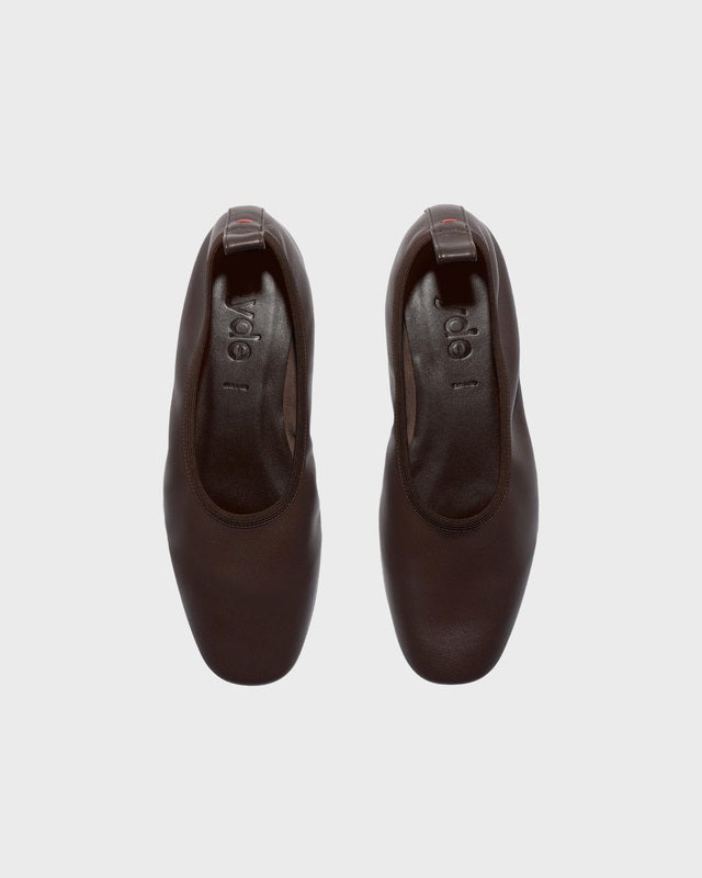 Aeyde Flats Dex Nappa Leather Moka Dark Brown EUR 40