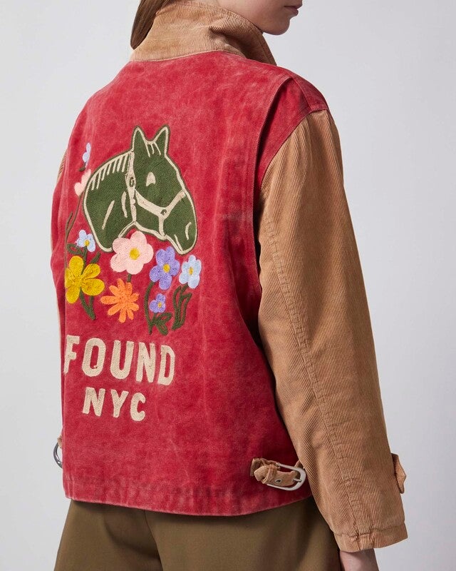 Found Jacka Canvas Corduroy Field Unisex Red/brown M
