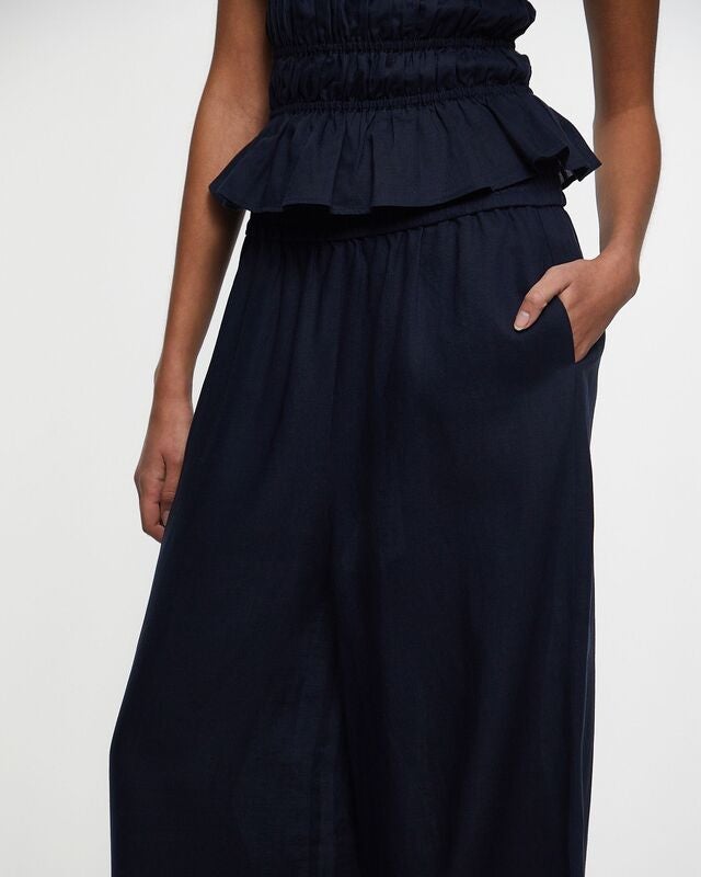 Wakakuu Icons Byxor Lincoln Linen  Navy XS