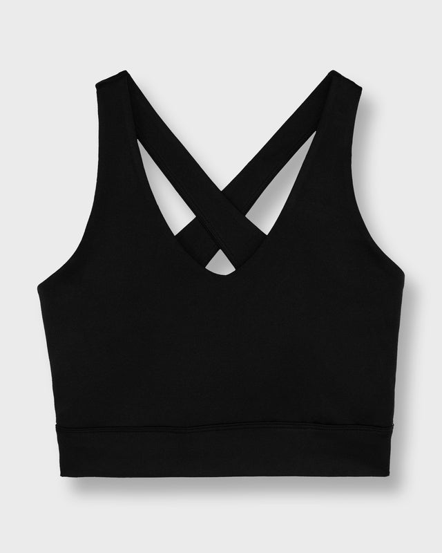 Sisterly tribe Top Softsculpt V-neck Cross Back  Black M