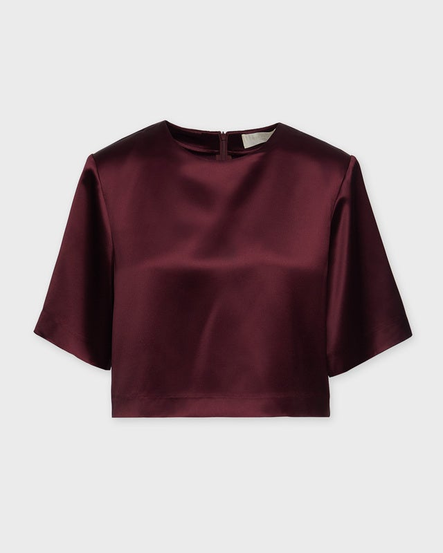 Wakakuu Icons Top Essa Satin Burgundy  XL