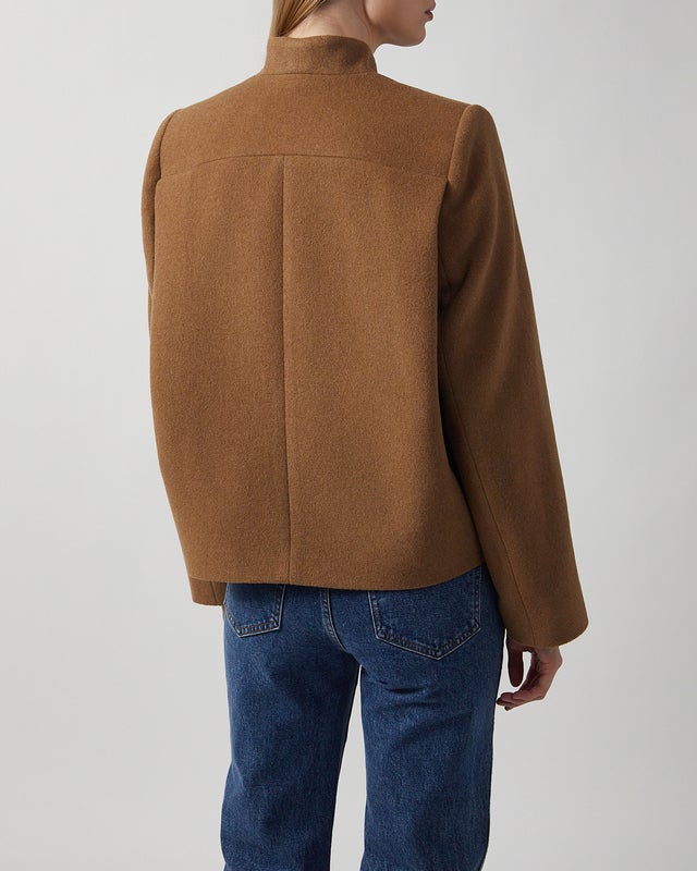 Dagmar Jacket Short Curved Camel 38