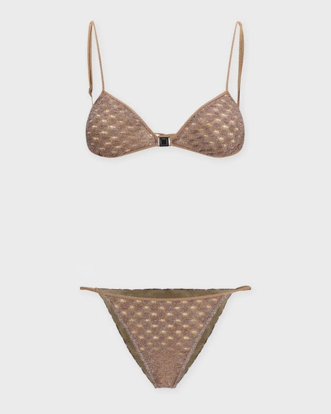 Bikini lamé viscose  Brown 1