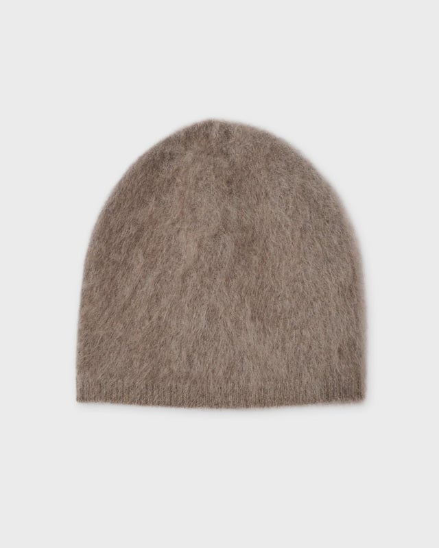 LISA YANG Brushed Beanie Cashmere  Brown ONESIZE
