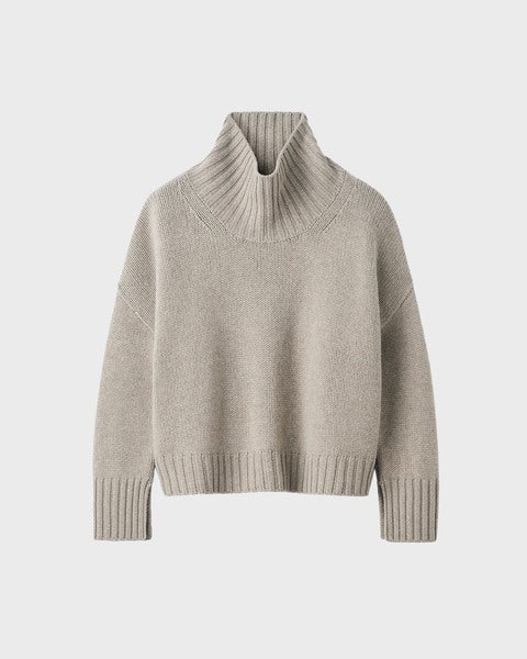 Sweater Girlfriend Turtleneck Greige 1