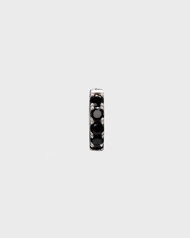 Maria Nilsdotter Earring Eternity Hoop Silver/Black ONESIZE