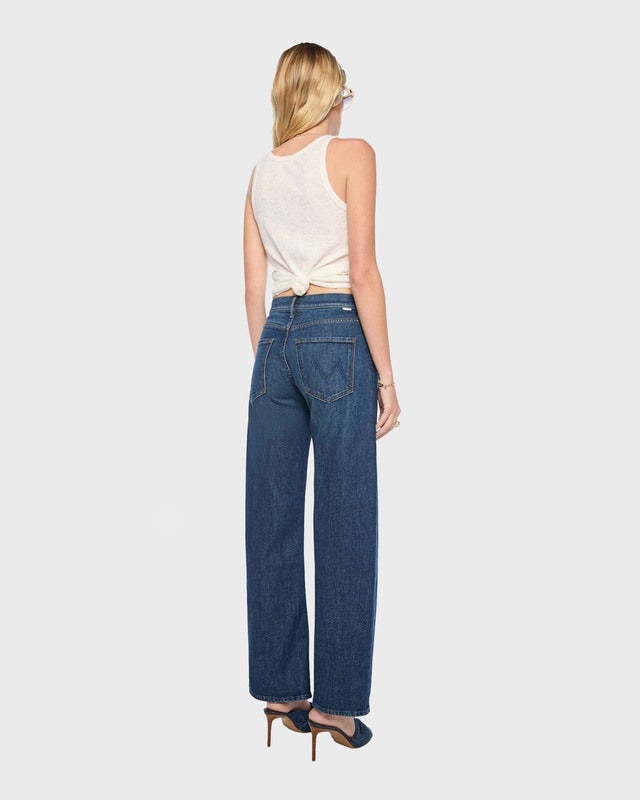 Mother Denim Jeans The Mid Rise Lasso Sneak That Belongs In A Museum Dark Blue Wash 27