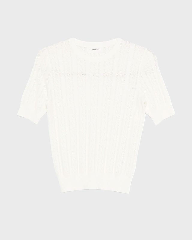 LISA YANG Sweater Nika Cashmere White 1 (S-M)