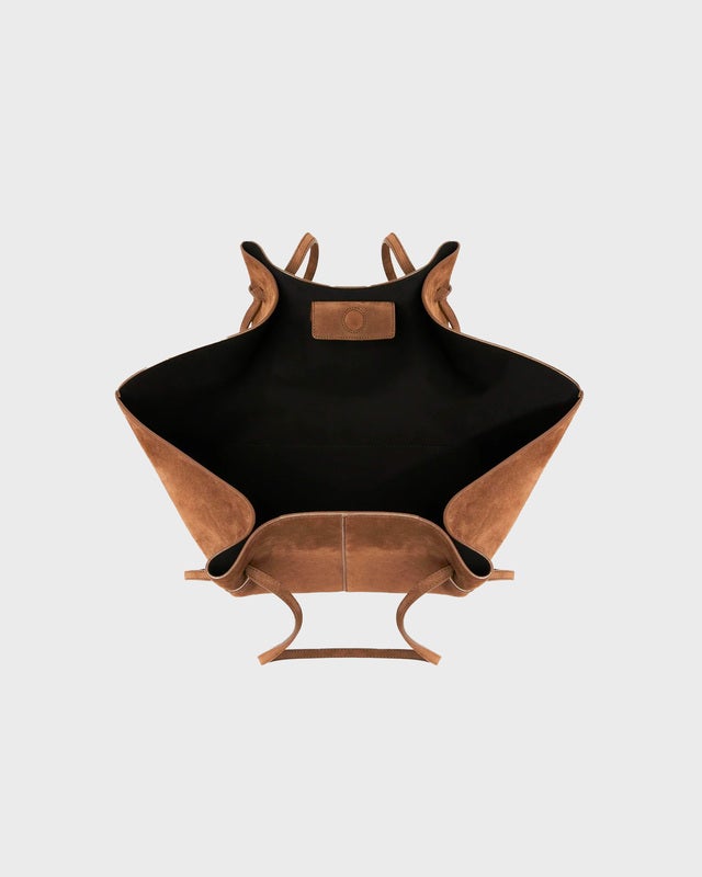 YUZEFI Large Mochi Suede Bag Cognac ONESIZE