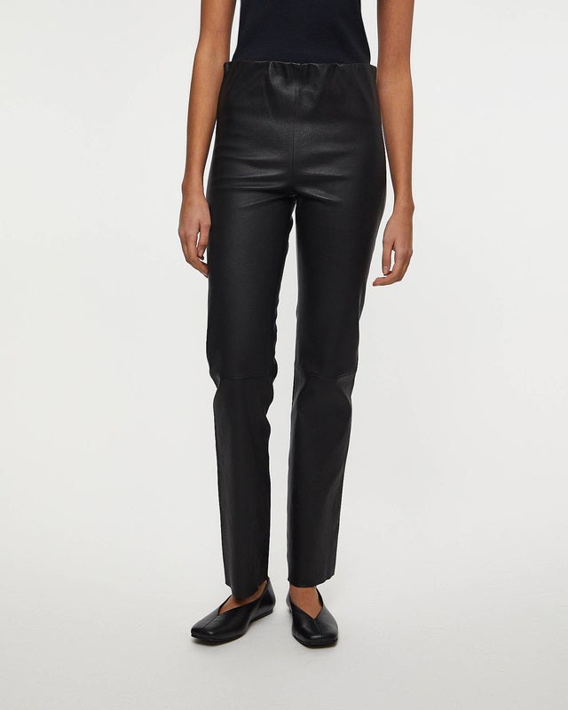 By Malene Birger Trousers Florentina Leather Black 36