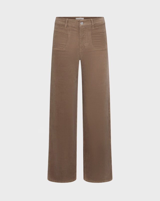 Frame Pants Le Slim Palazzo Modernist Pocket Corduroy Taupe 28