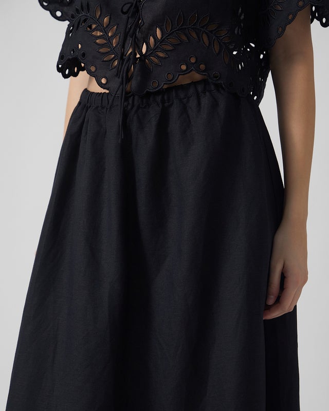 Malina Chara Broderie Anglais Maxi Skirt 40