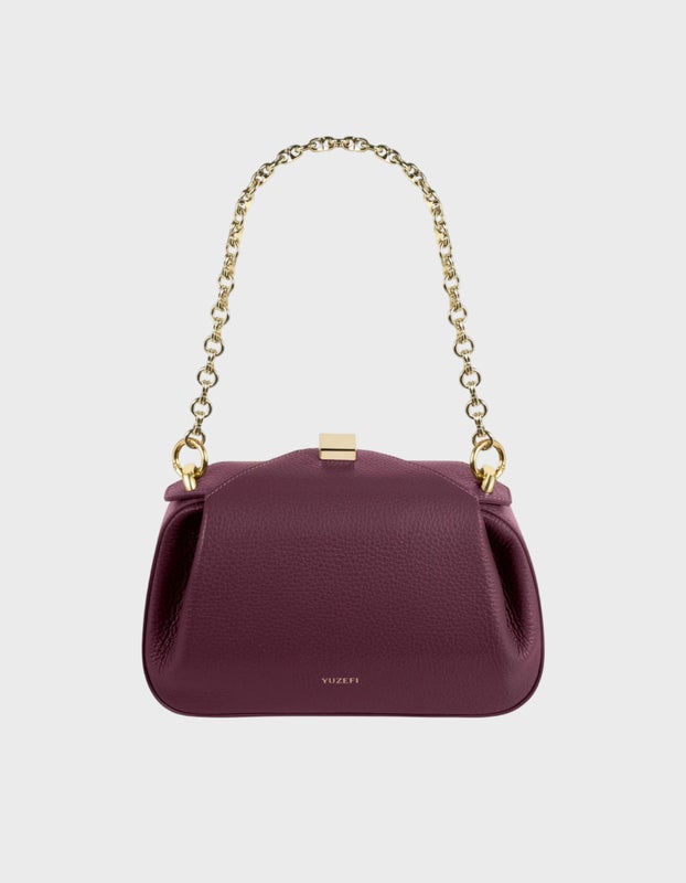 Yuzefi Bag Oyster Clutch Mini  Bordeaux ONESIZE