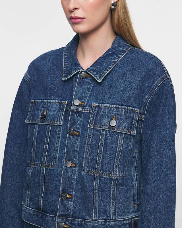 KHAITE Jacket Saunder Denim Bone M