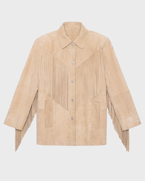 Jacket Estee Fringe  Sand 1