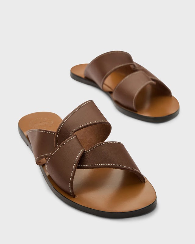 ATP Atelier Sandaler Allai Cannella/Contrast Stitch Leather Brun EUR 39