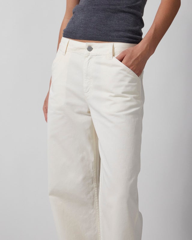 Wakakuu Icons Trousers Flared Cotton Offwhite L