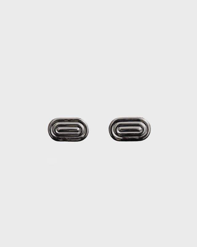 LOUIS ABEL Earrings Oval Maze Silver ONESIZE
