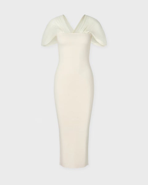 Dress Indira Silk-georgette Ivory 1