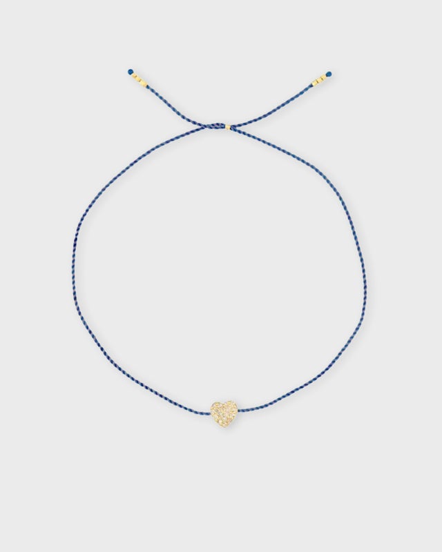 CBYC Armband Gold Diamond Heart Tiny Denim ONESIZE