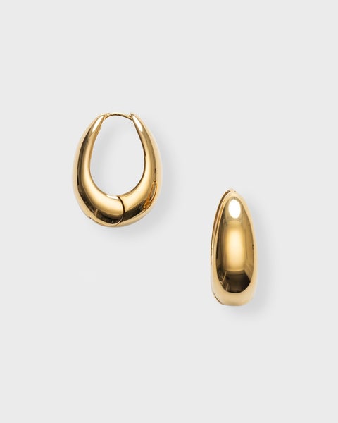 Earring Golden Curve Hoops Gold ONESIZE 1