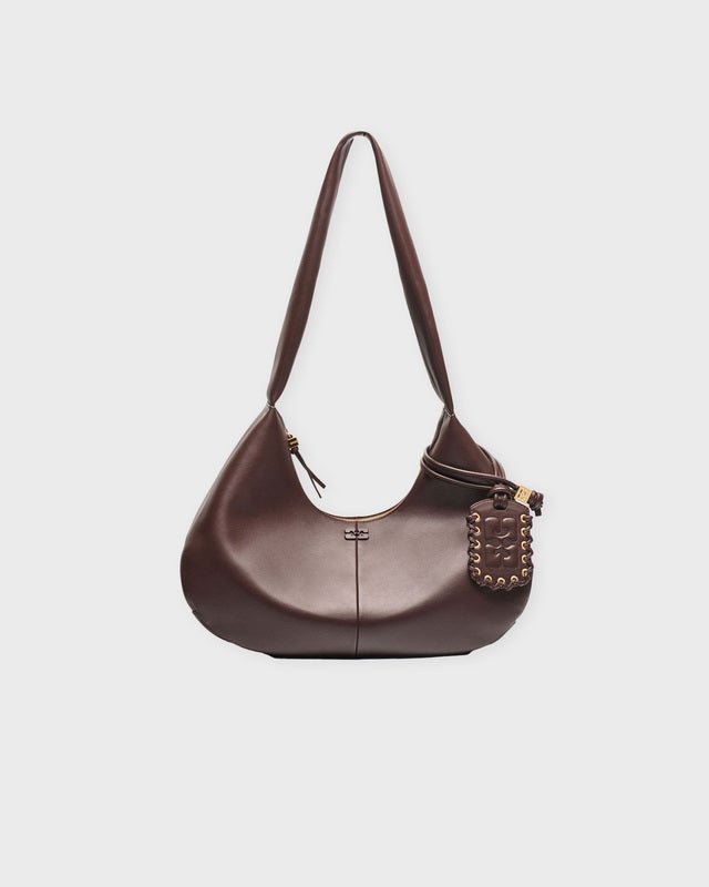 Ganni Bag Ganni Bou Hobo Medium Chocolate ONESIZE