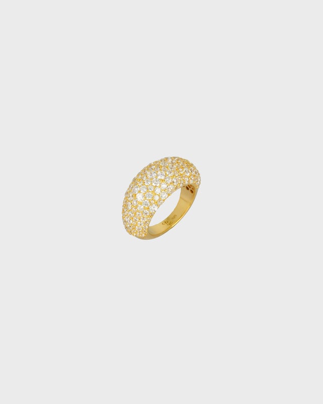 CBYC Ring Pebble with Gold White Stones Guld/vit 58