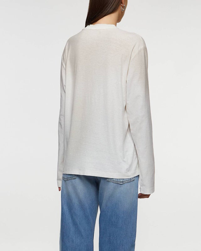 Acne Studios Long Sleeve T-shirt Relaxed Logo  White XXS