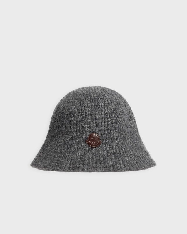 Moncler Bucket Hat Wool Mohair Grey M