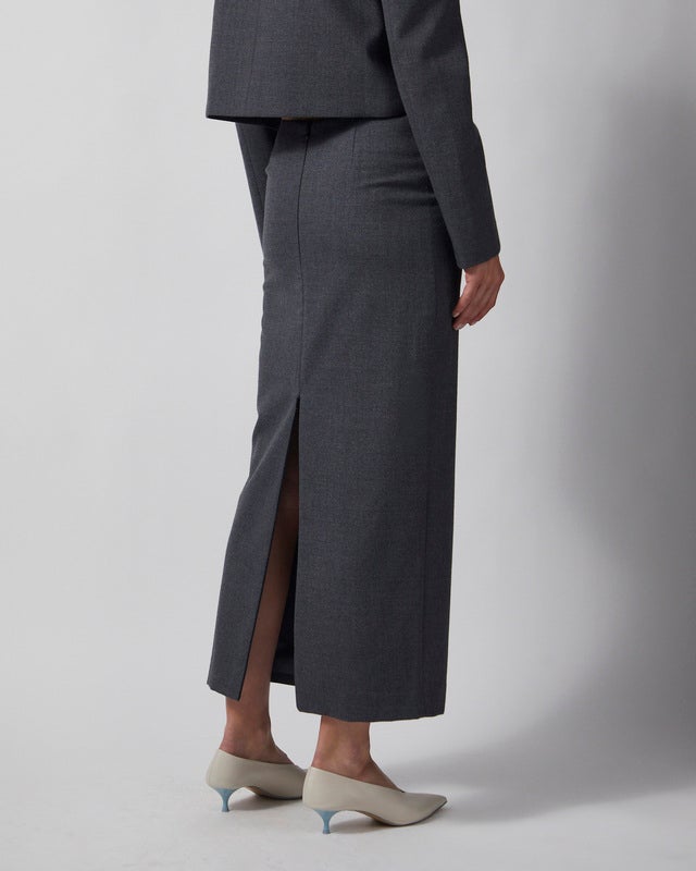 Wakakuu Icons Skirt Wool Pencil Grey XL