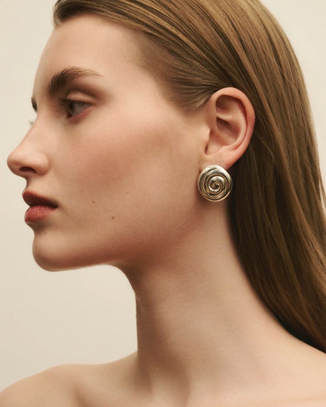 LOUIS ABEL Earrings Uzu Mid Silver ONESIZE