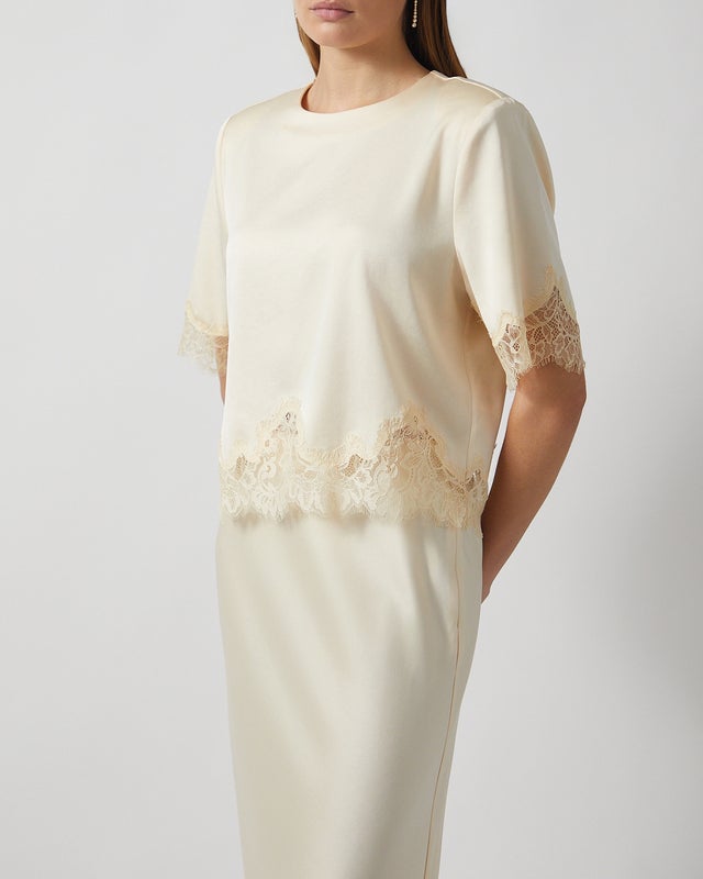 Wakakuu Icons Top Canary Lace Light yellow XS