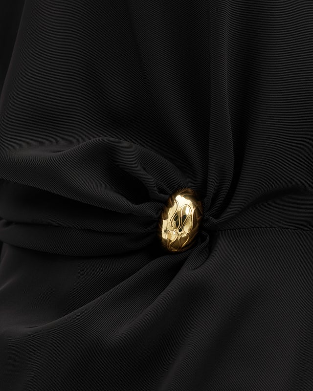 Malina Blouse Zilla Brooch Detailed Black 34