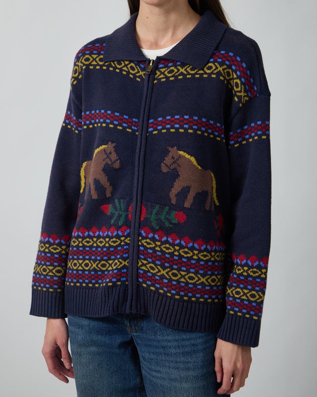Found Sweater Isles Navy XS