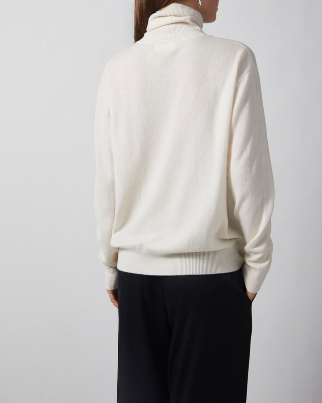 Wakakuu Icons Sweater Cashmere Wool Turtleneck Pearl XS