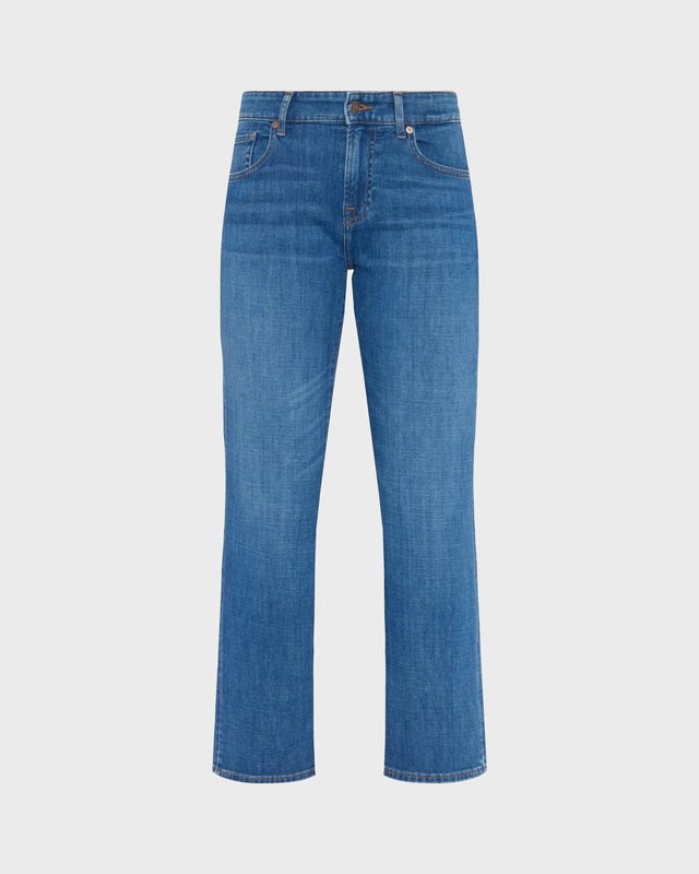 7 For All Mankind Jeans Calie Straight Ankle Nevada Dark Blue Denim 26